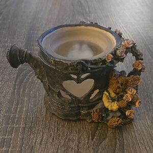 Boyds Bears Heart Watering Can Sculpture with Floral Accents